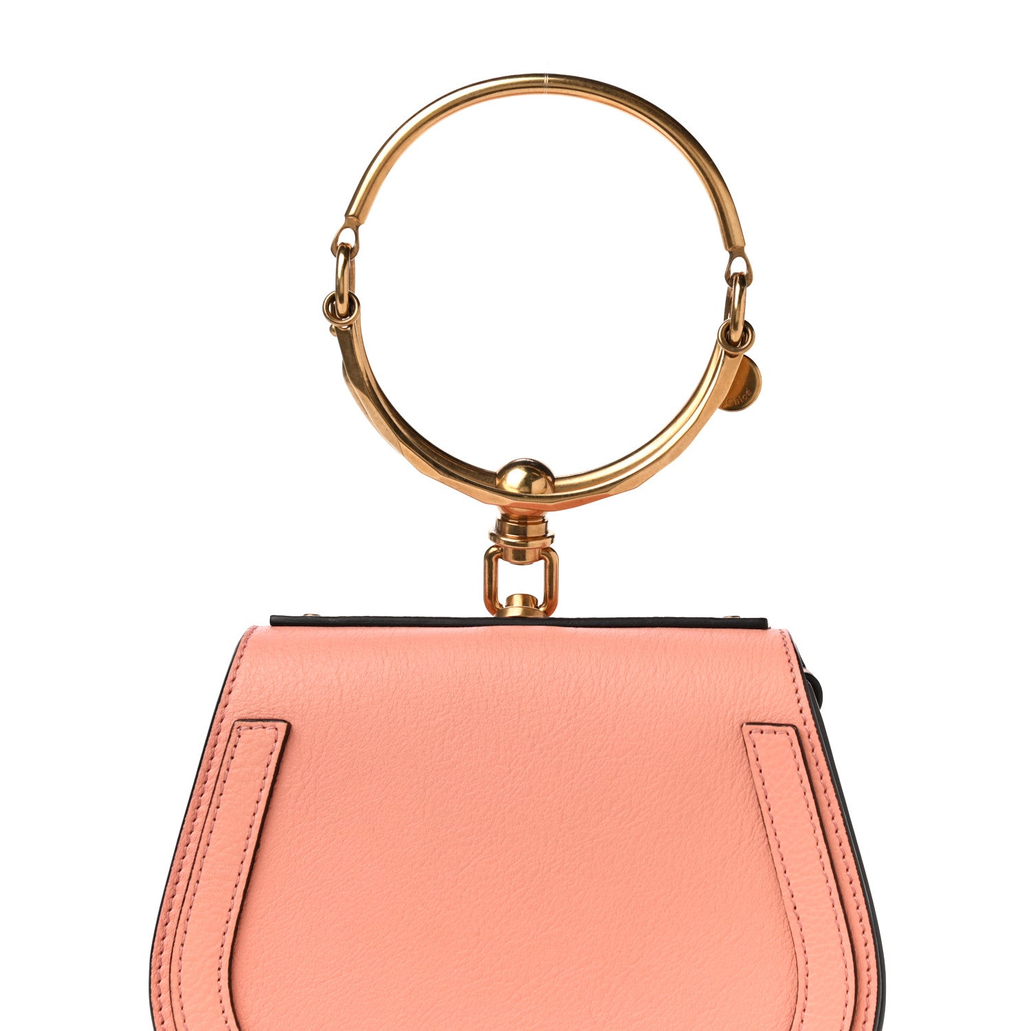 Chloe Calfskin Suede Small Nile Bracelet Bag Ideal Blush 7 of 13