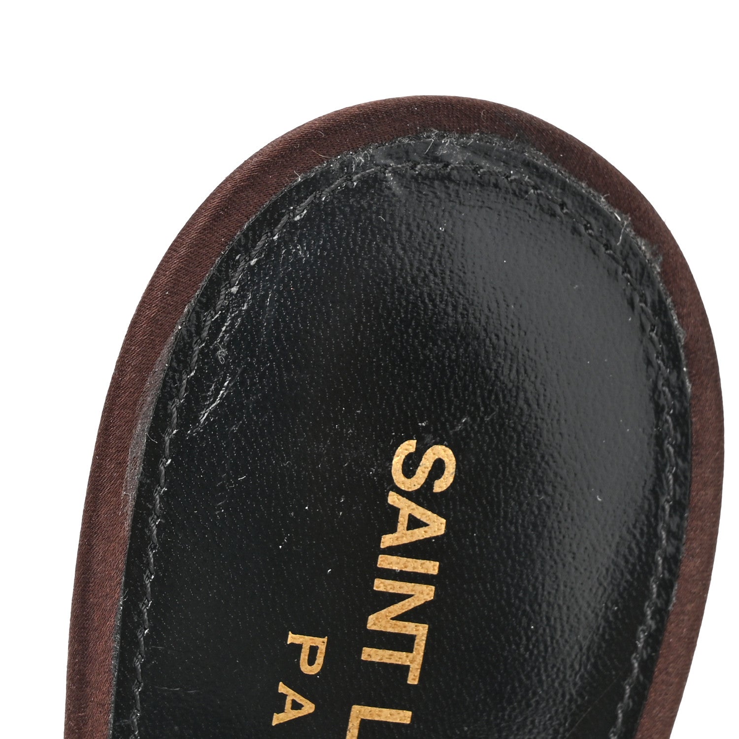 Saint Laurent Satin Crystal Ava 105 Sandals 37 Amaranth 10 of 11