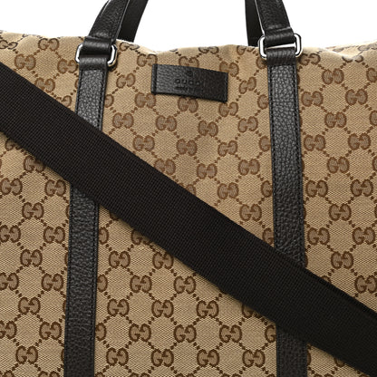 Gucci Monogram Dollar Calfskin Large Boston Duffle Bag Beige Ebony Testa di Moro Marrone Scuro 8 of 10