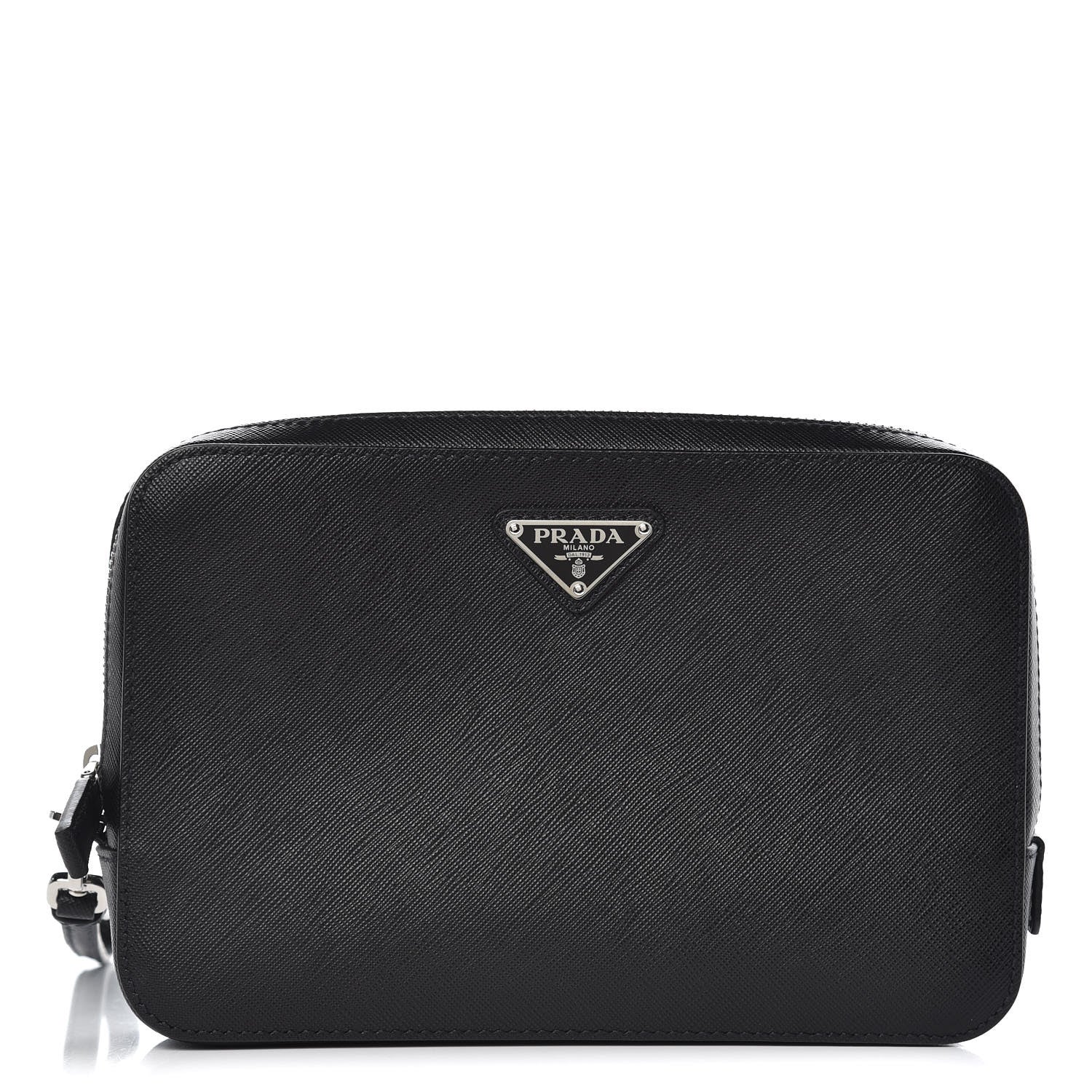 Prada Saffiano Travel Wristlet Bag Nero Black 1 of 7