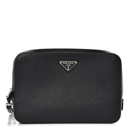 Prada Saffiano Travel Wristlet Bag Nero Black 1 of 7