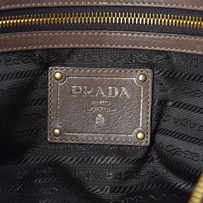 Prada Vitello Lux Bauletto Bambu 6 of 17