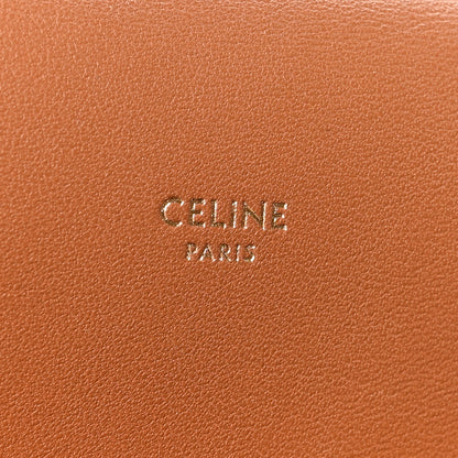Celine Triomphe Canvas Lambskin Phone Pouch With Flap White Tan 6 of 8