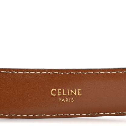 Celine Box Calfskin Small 18mm Triomphe Belt 80 32 Tan 4 of 8