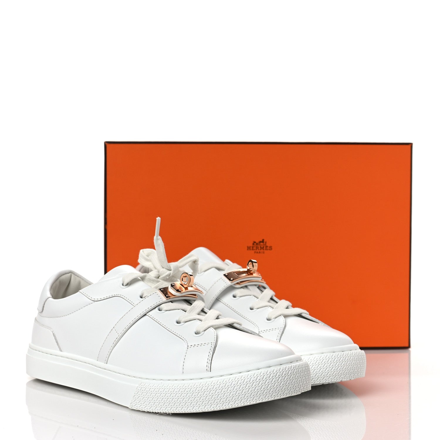 Hermes Calfskin Day Sneakers 41 White 9 of 9