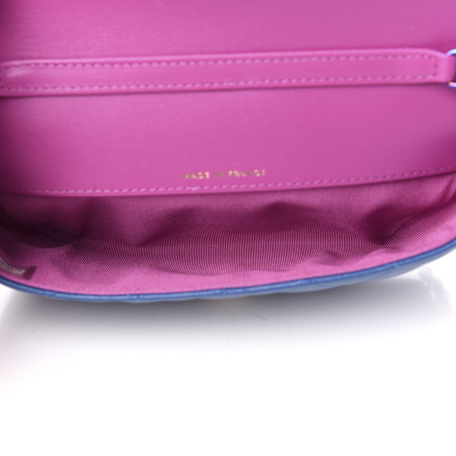 Chanel Lambskin Quilted Glasses Case With Chain Blue Purple 5 of 12
