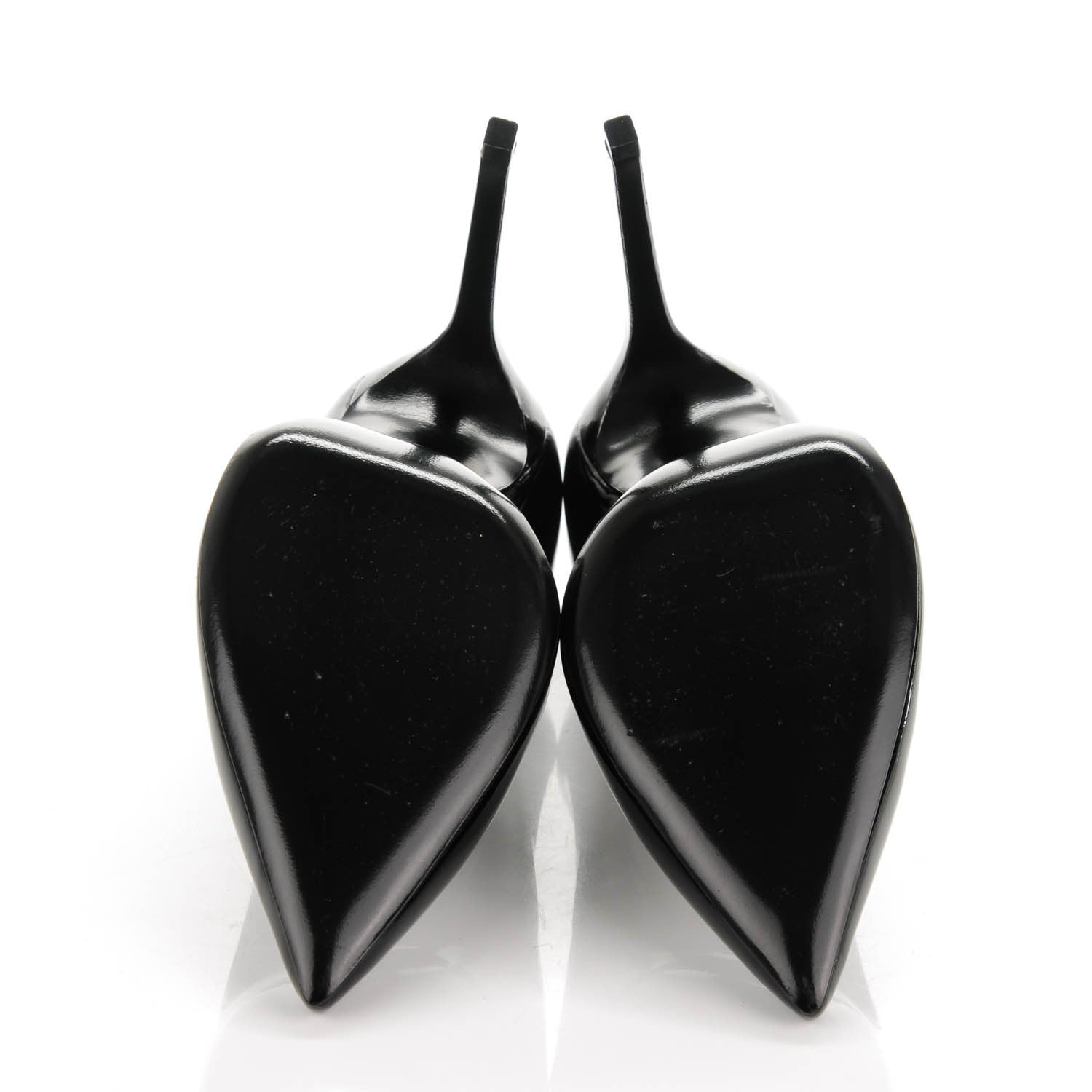 Saint Laurent Patent Classic Paris 105 Escarpin Pumps 39 Black 5 of 8