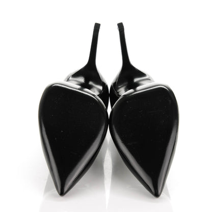 Saint Laurent Patent Classic Paris 105 Escarpin Pumps 39 Black 5 of 8