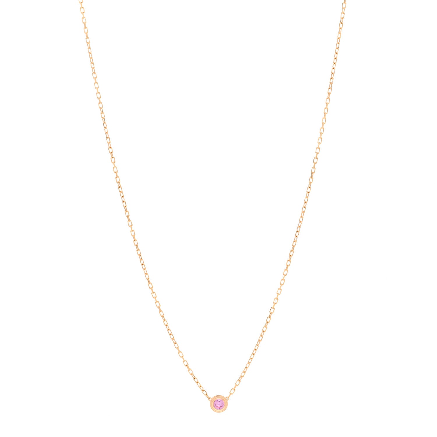 Cartier 18K Pink Gold Pink Sapphire D'Amour Pendant Necklace 1 of 5
