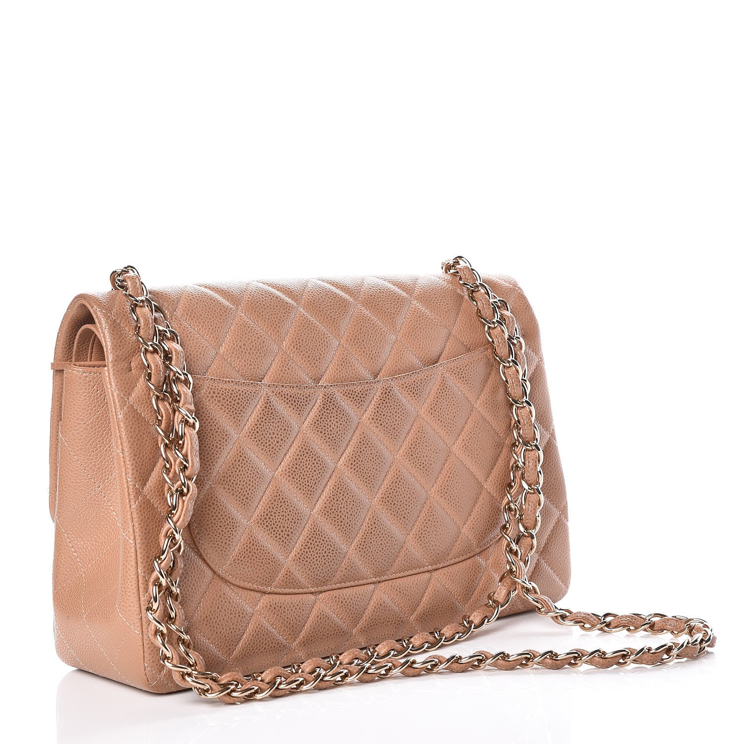 Chanel Caviar Quilted Jumbo Double Flap Beige Clair 3 of 13