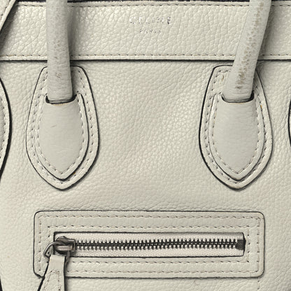 Celine Drummed Calfskin Nano Luggage Lune 7 of 15