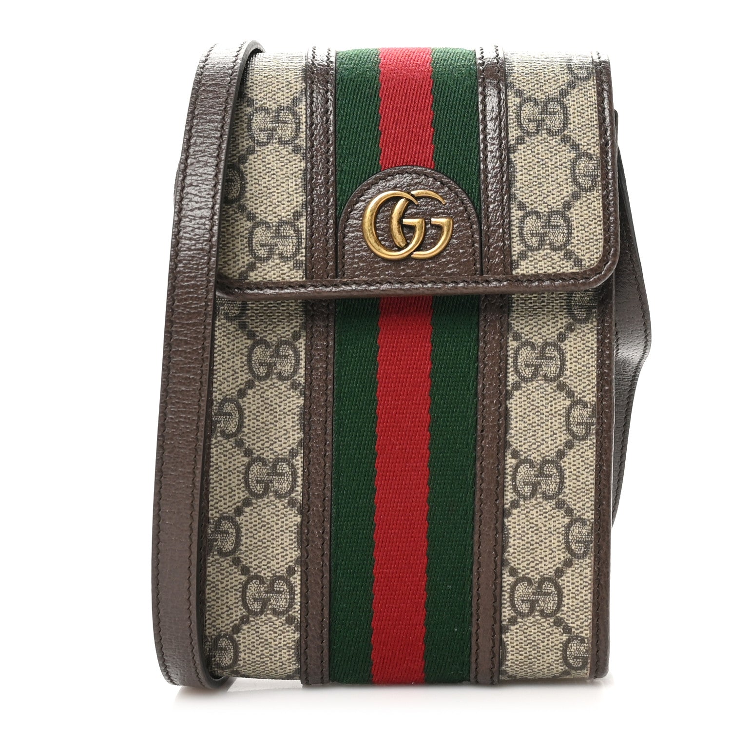Gucci GG Supreme Monogram Web Mini Ophidia Crossbody Bag Beige New Acero 1 of 10