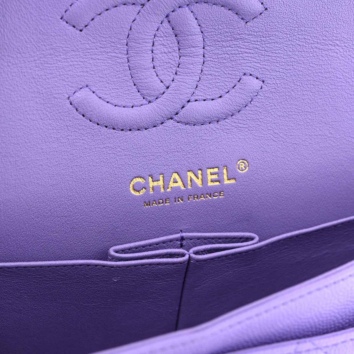 Chanel Caviar Quilted Small Double Flap Purple 6 of 13