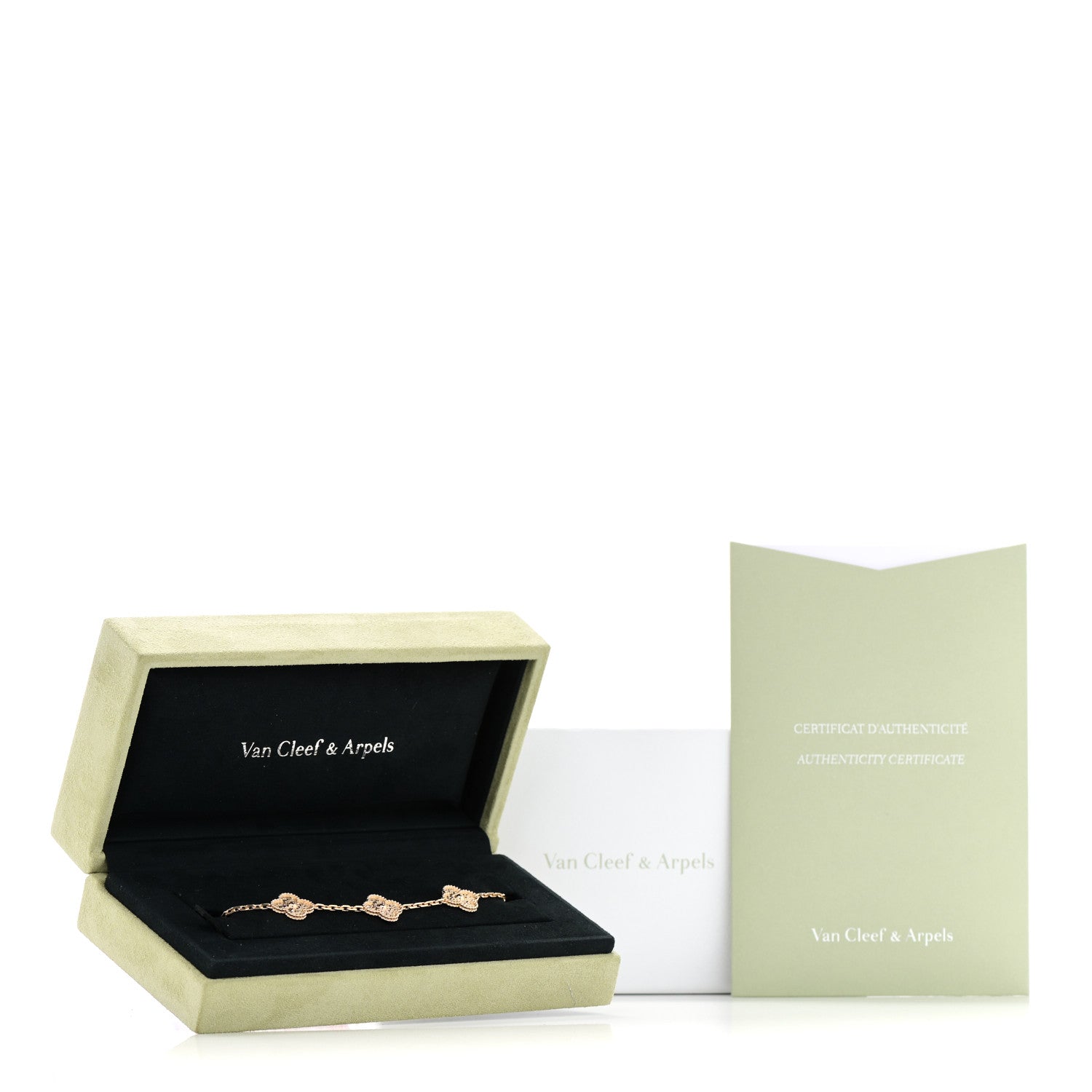 Van Cleef & Arpels 18K Yellow Gold 5 Motifs Vintage Alhambra Bracelet 4 of 4