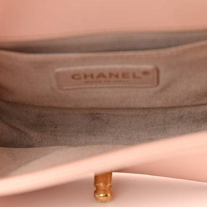 Chanel Painted Calfskin Chevron Embossed Small Boy Flap Nude 20 of 23