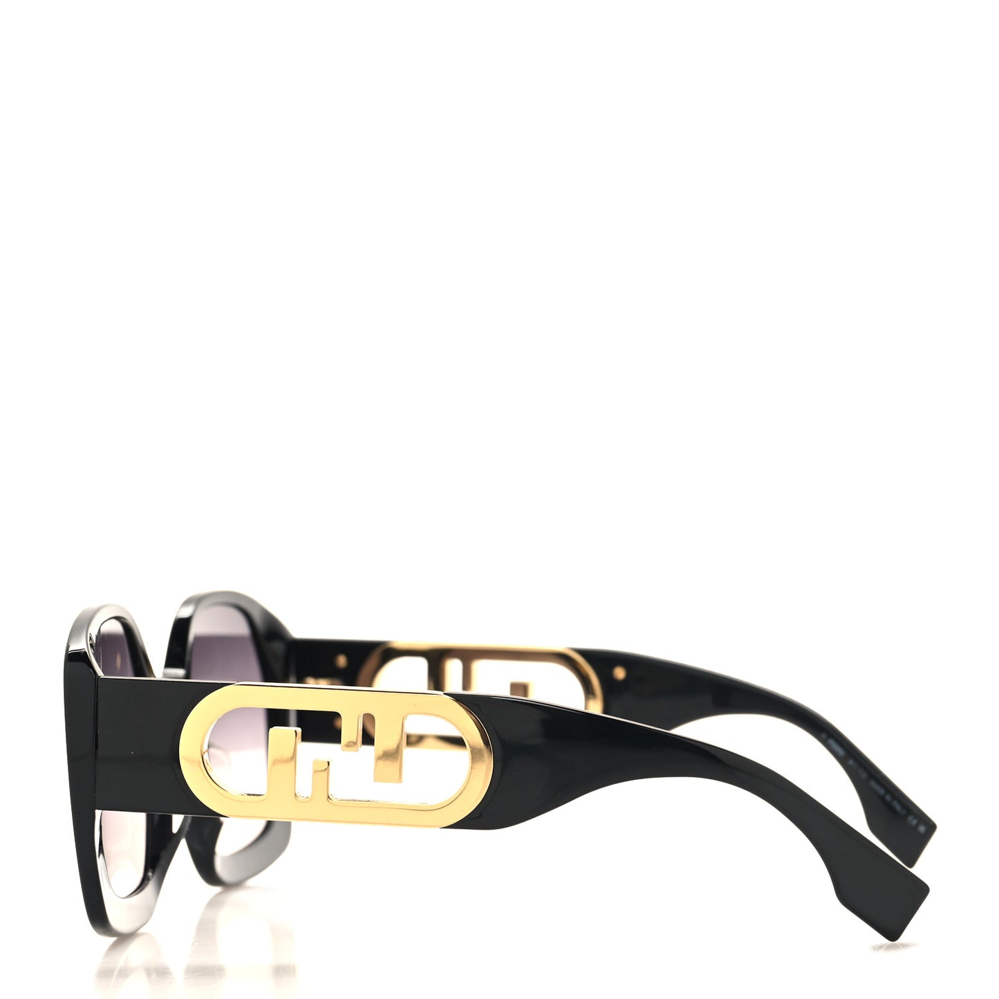 Acetate O'Lock Square Sunglasses FE40048U Black