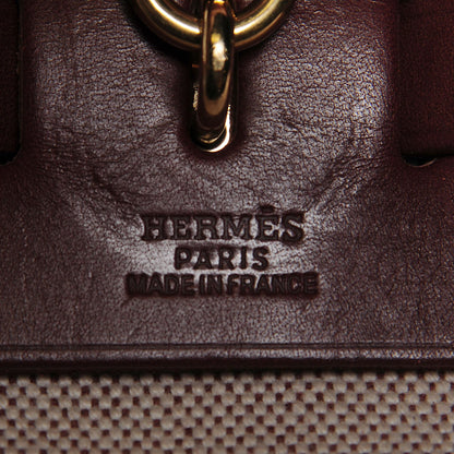 Hermes Vache Hunter Calfskin Toile Herbag 30 PM Havane 5 of 11