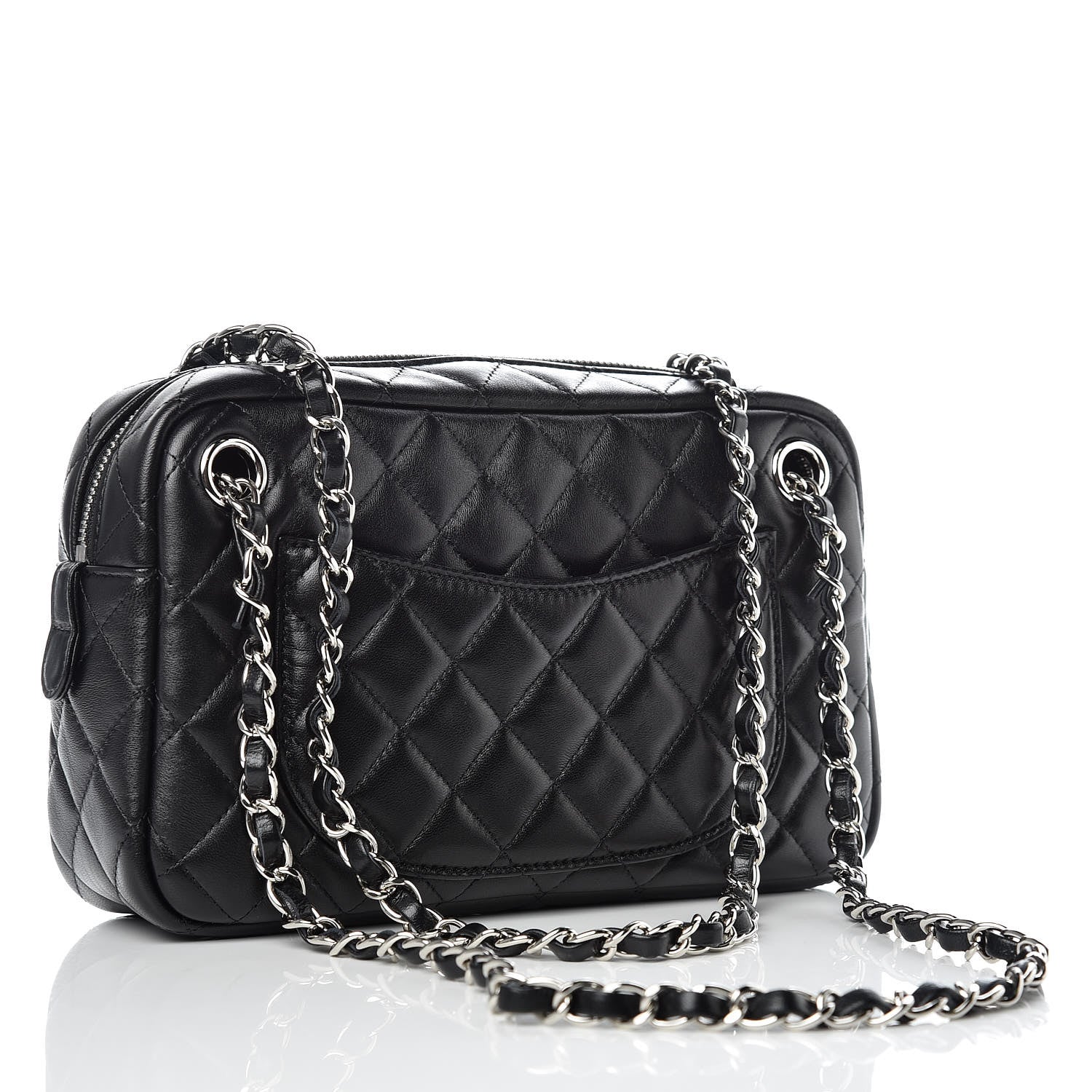Chanel Lambskin Quilted Camera Case Black 3 of 10