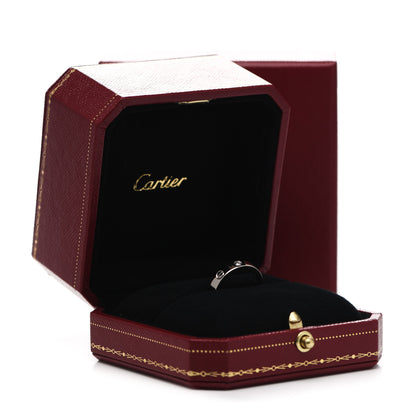 Cartier 18K White Gold Diamond 4mm LOVE Wedding Band Ring 50 5.25 6 of 6