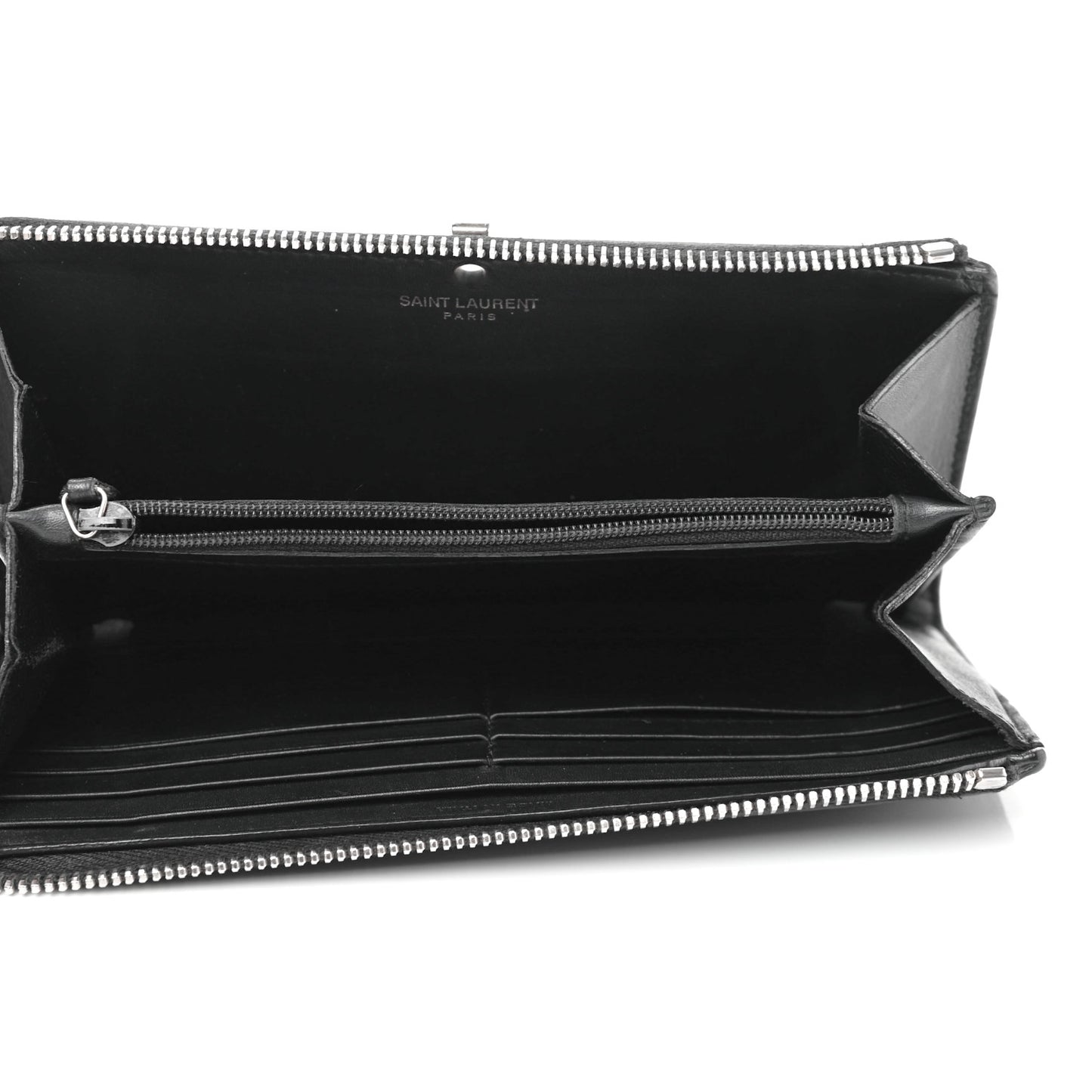 Calfskin Classic Y Ligne Zip Around Wallet Black