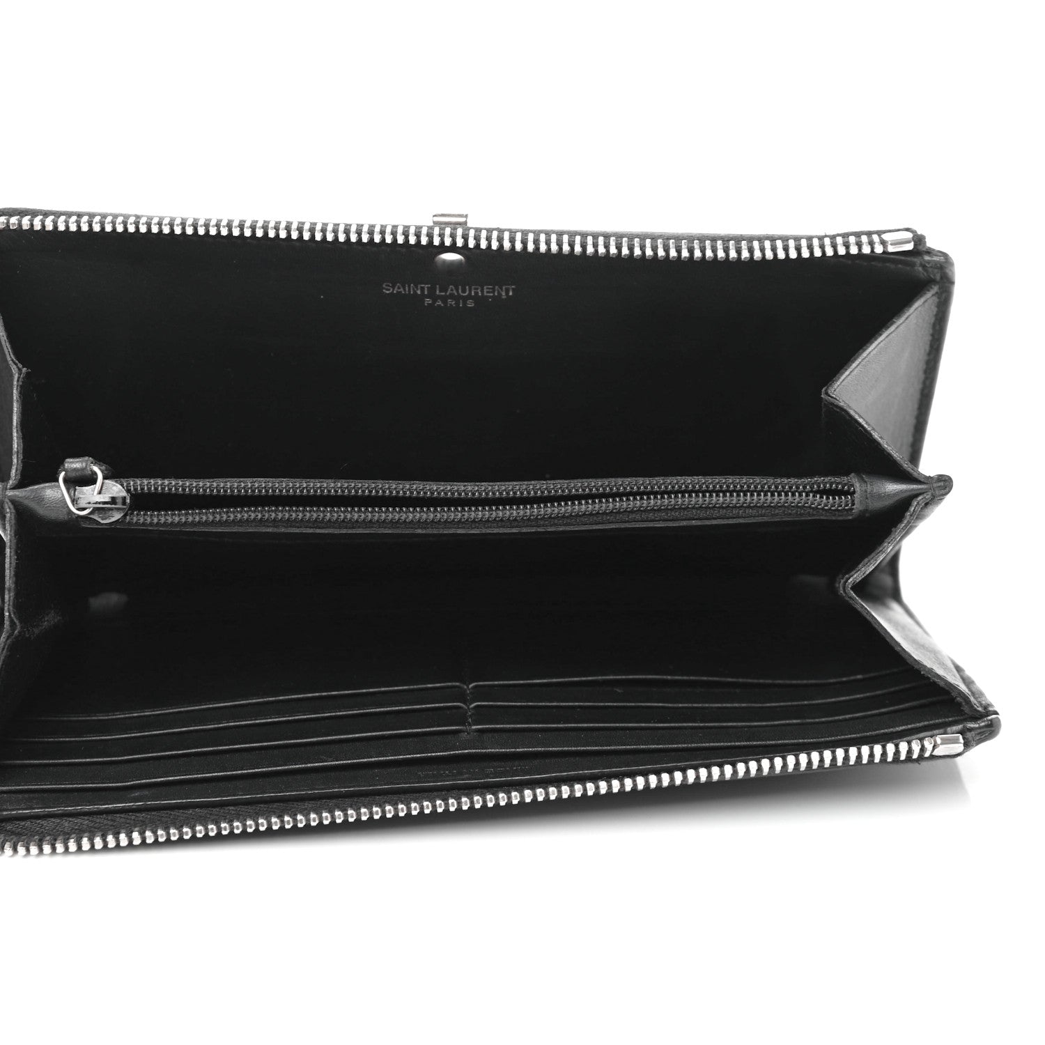 Saint Laurent Calfskin Classic Y Ligne Zip Around Wallet Black 5 of 9