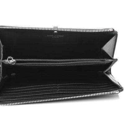 Saint Laurent Calfskin Classic Y Ligne Zip Around Wallet Black 5 of 9