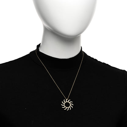Roberto Coin 18K Yellow Gold Diamond Sun Pendant Necklace 2 of 4