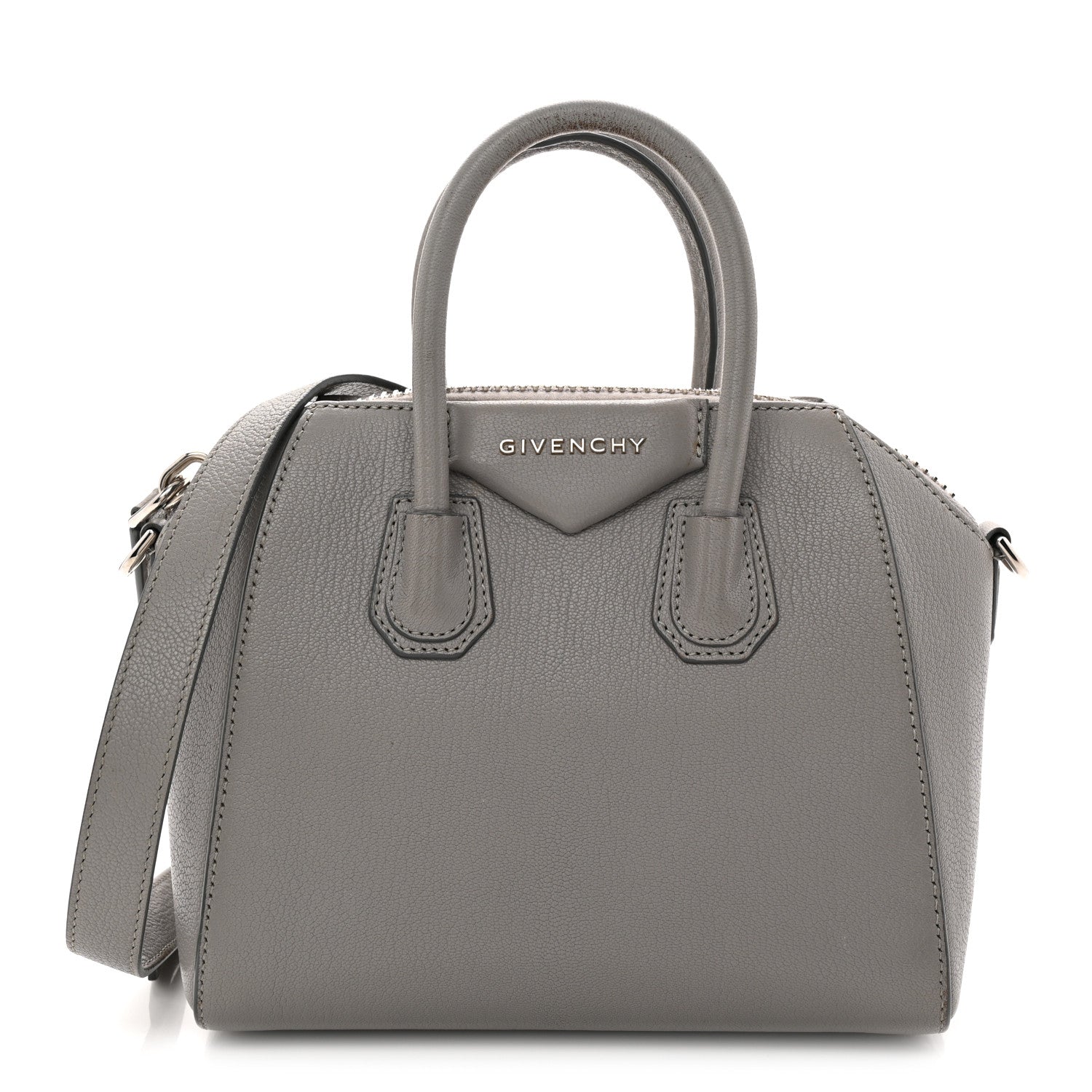 Givenchy Sugar Goatskin Mini Antigona Pearl Grey 1 of 16