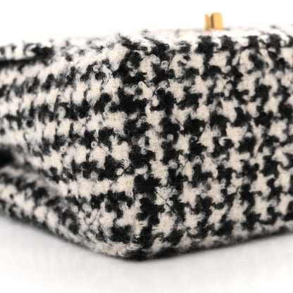 Chanel Tweed Houndstooth Quilted Mini Square Flap White Black 9 of 11