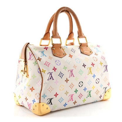 Louis Vuitton Monogram Multicolor Speedy 30 White 2 of 10