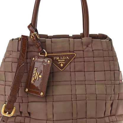 Prada Tessuto Nylon Woven Shopping Tote 6 of 13