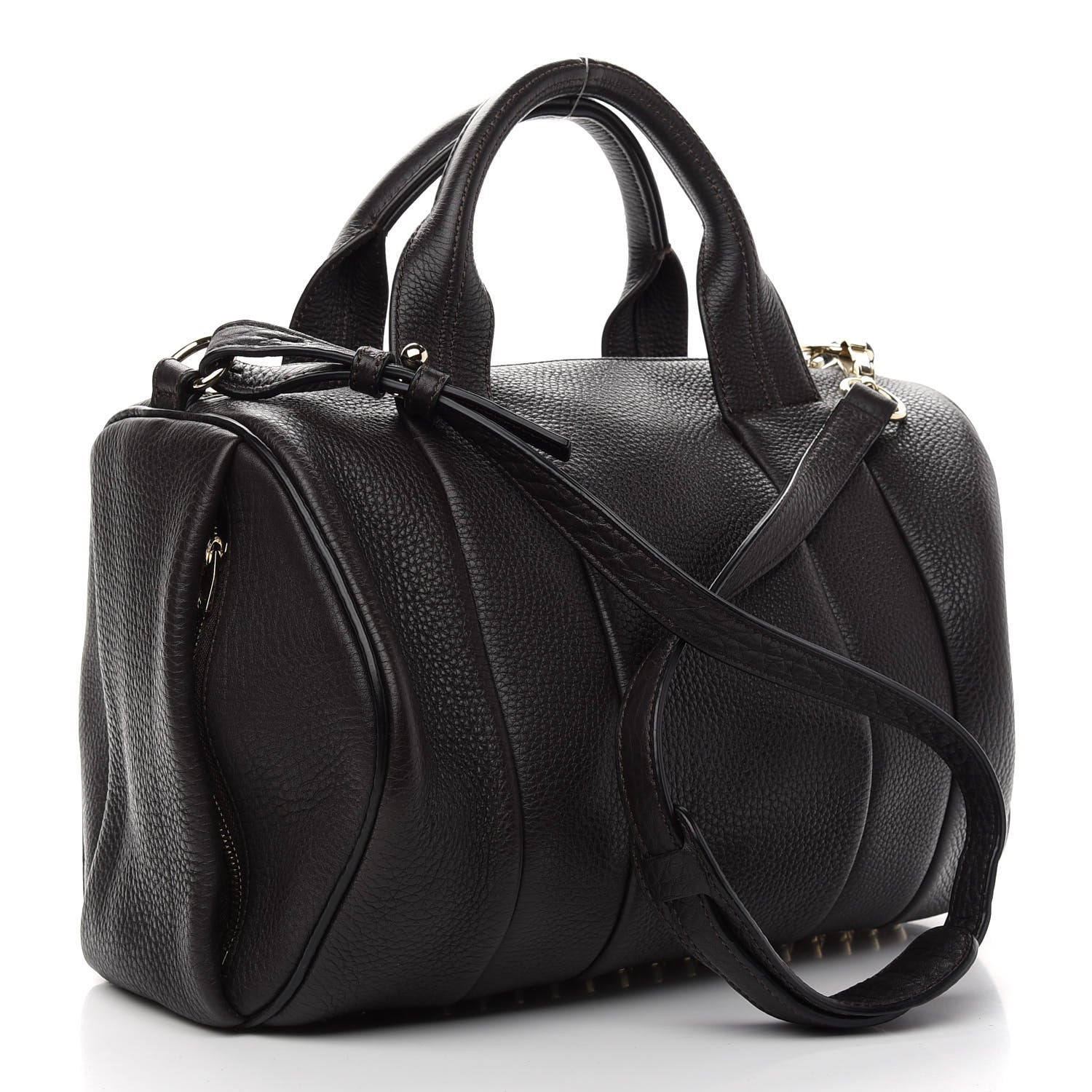 Alexander Wang Soft Pebbled Lambskin Rocco Brown Pale Gold Hardware 3 of 8