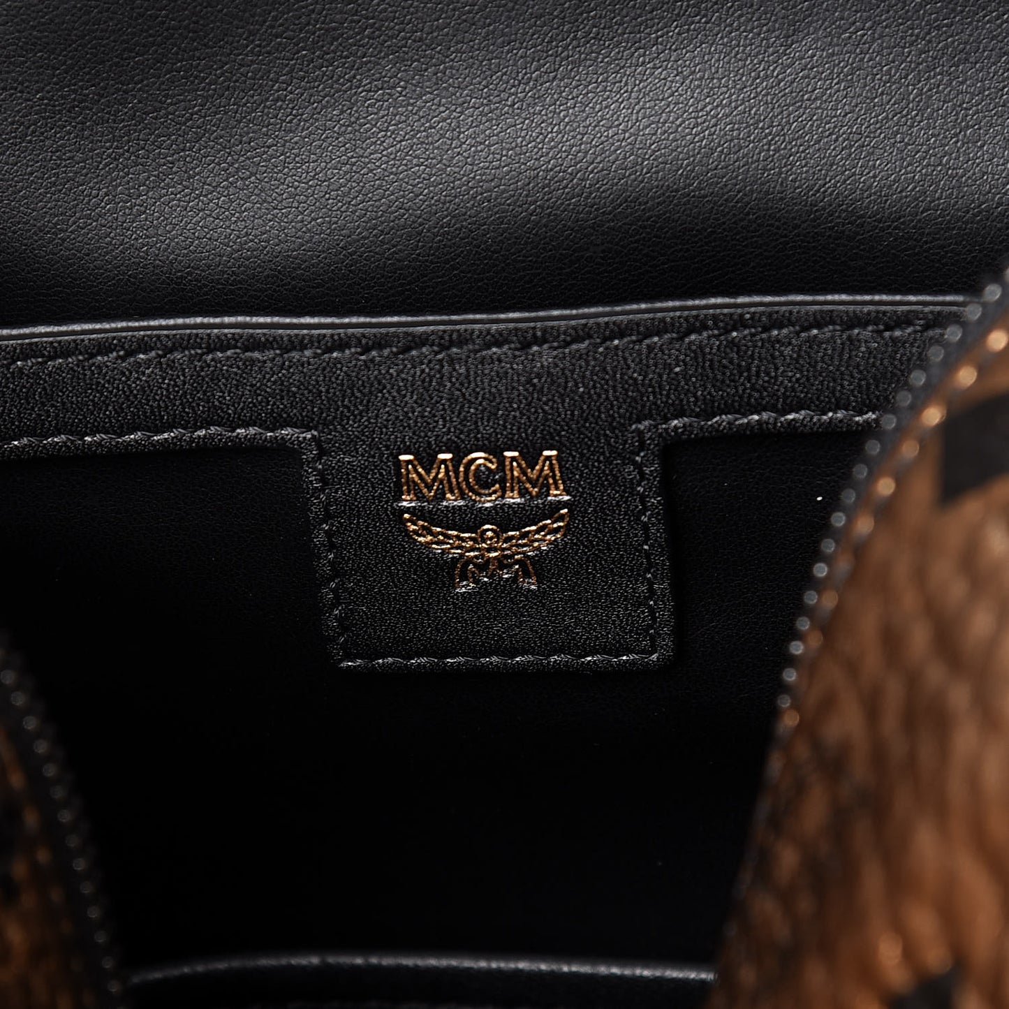 Metallic Visetos Small Duke Backpack Gold