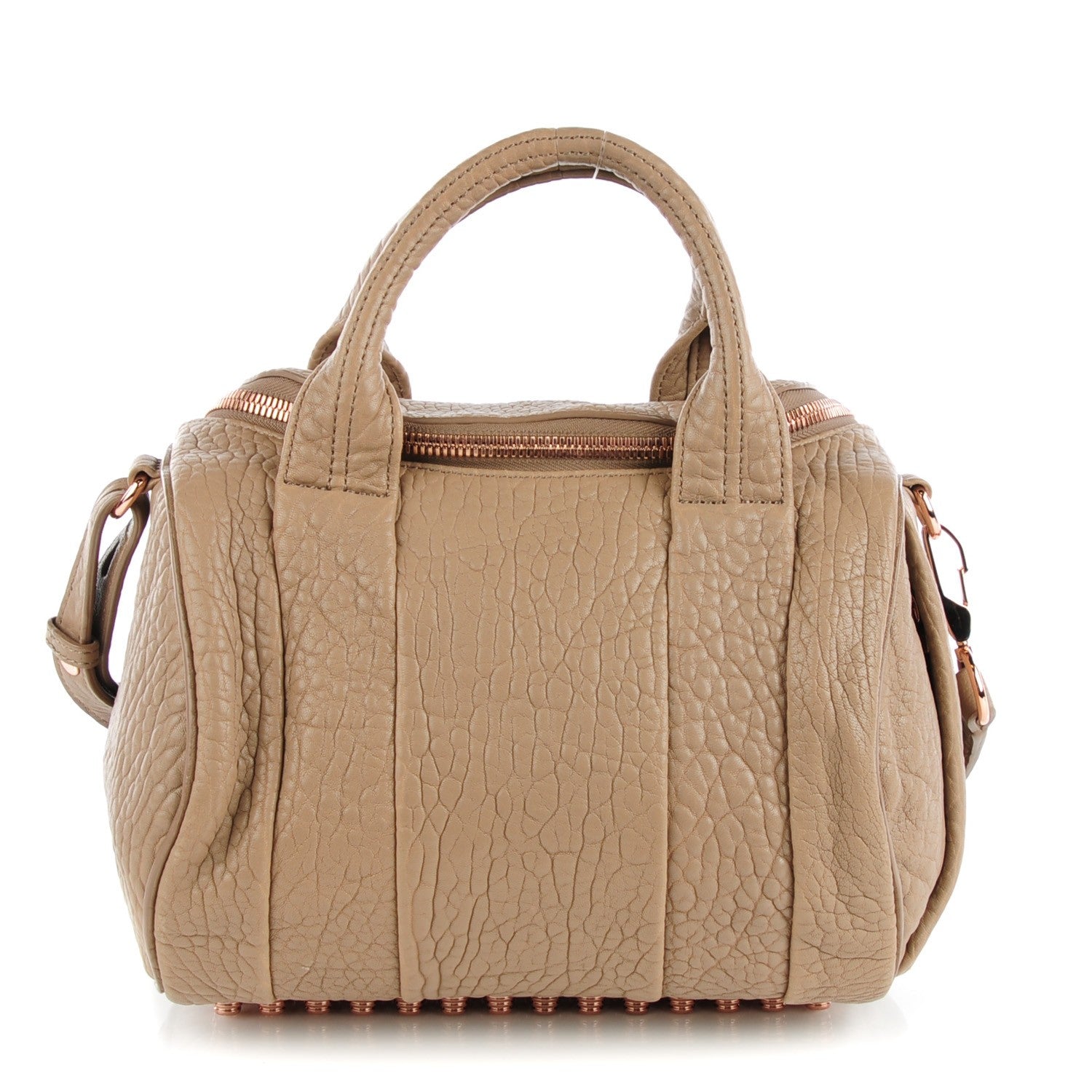 Alexander Wang Pebbled Lambskin Rockie Latte Rose Gold Hardware 1 of 8