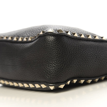 Valentino Garavani Pebbled Calfskin Small Rockstud Flip-Lock Messenger Bag Black 8 of 8
