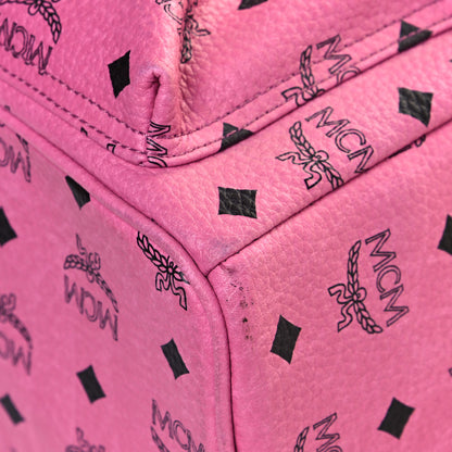 MCM Visetos Side Stud Small Stark Backpack Pink 9 of 12