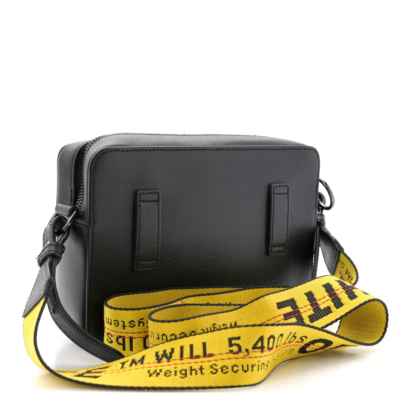 Saffiano Logo Belt Bag Crossbody Bag Black