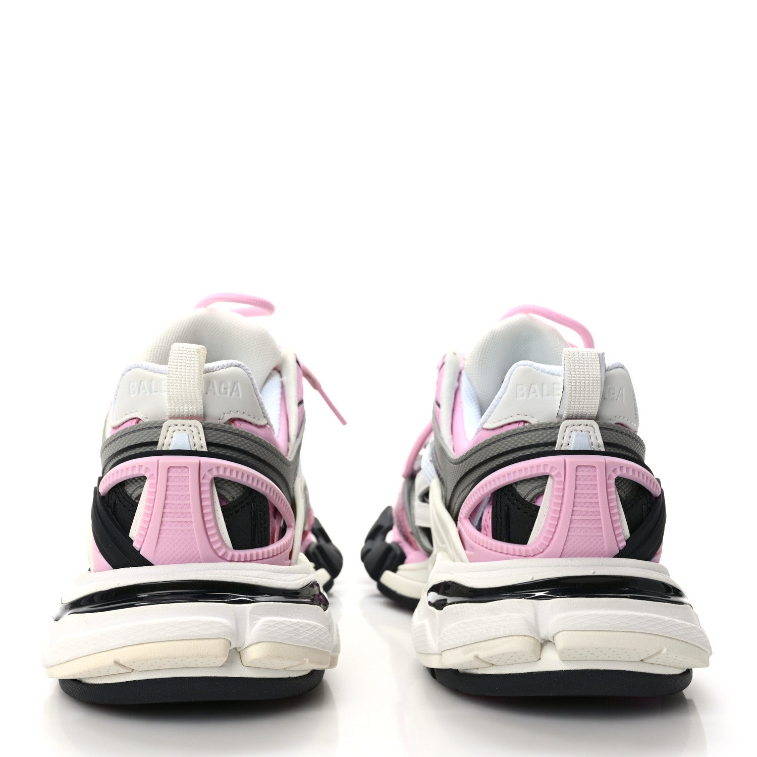 Balenciaga Rubber Mesh Tri-Color Womens Track.2 Open Sneakers 35 Pink Grey White 5 of 7