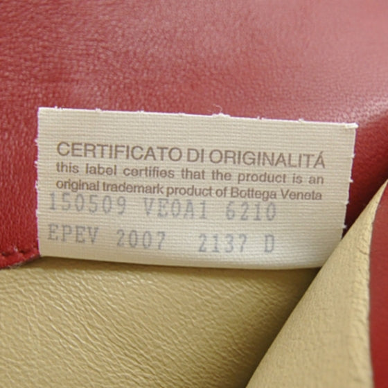 Nappa Intrecciato Continental Wallet Red