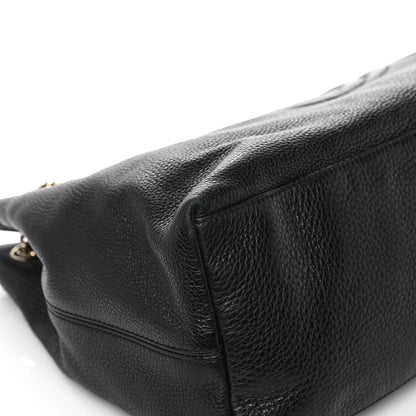 Gucci Pebbled Calfskin Large Soho Chain Shoulder Bag Black 5 of 18