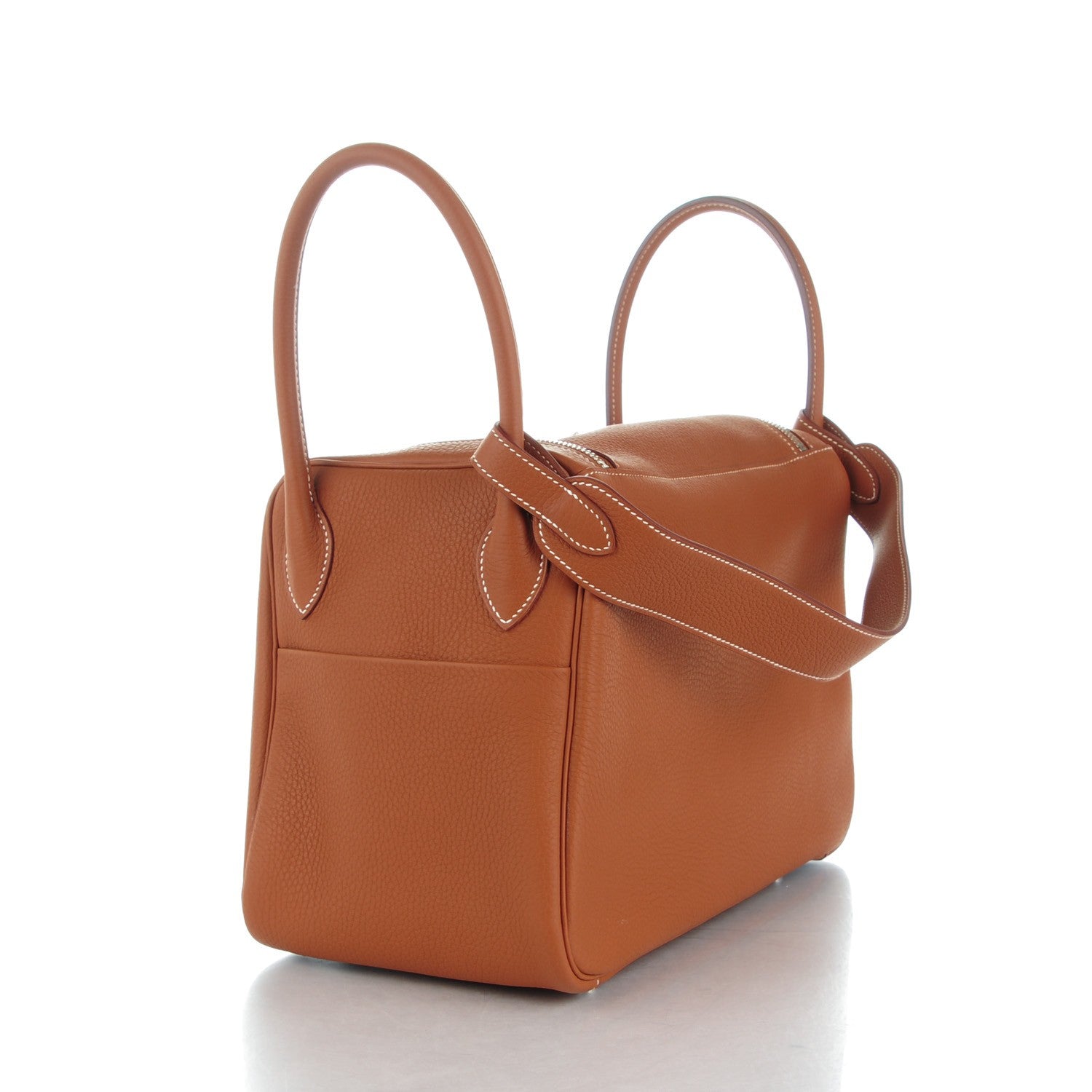 Hermes Taurillon Clemence Lindy 34 Gold 3 of 10