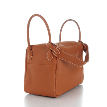Hermes Taurillon Clemence Lindy 34 Gold 3 of 10