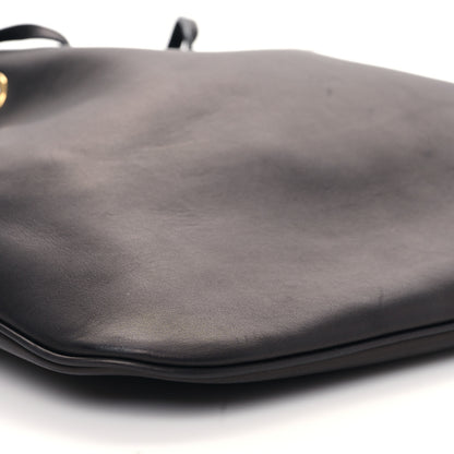 Saint Laurent Calfskin Medium Paris VII Flat Hobo Black 8 of 9