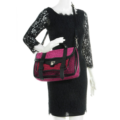 Proenza Schouler Tweed Leather PS1 Medium Satchel Pink 2 of 11