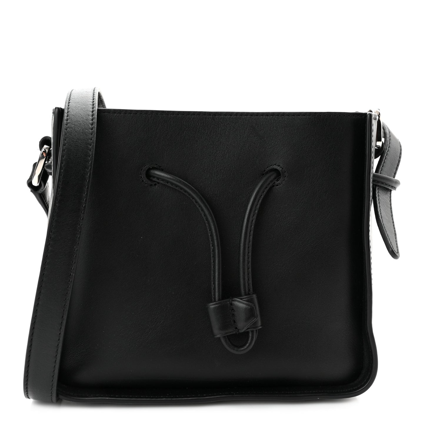 Smooth Calfskin Mini Soleil Bucket Bag Black
