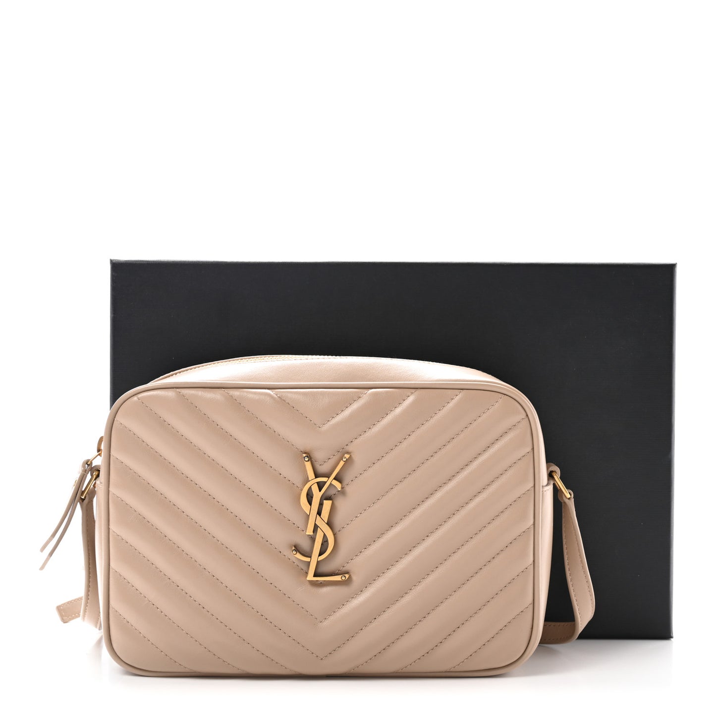 Calfskin Matelasse Monogram Lou Camera Bag Dark Beige