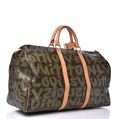 Louis Vuitton Graffiti Keepall 50 Kaki 2 of 17