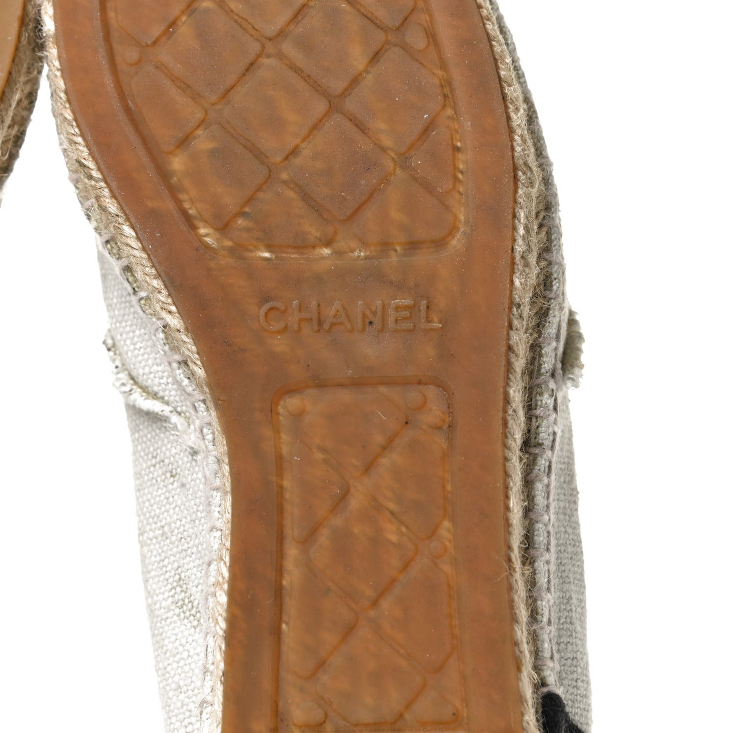 Fabric Lace Up High Top Espadrilles 40 Beige Black