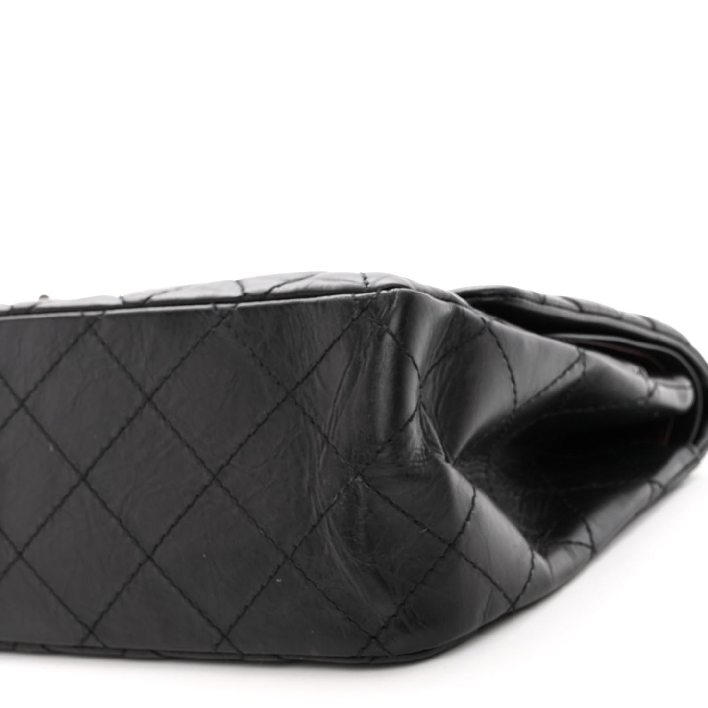 Aged Calfskin Quilted 2.55 Reissue 227 Flap Black