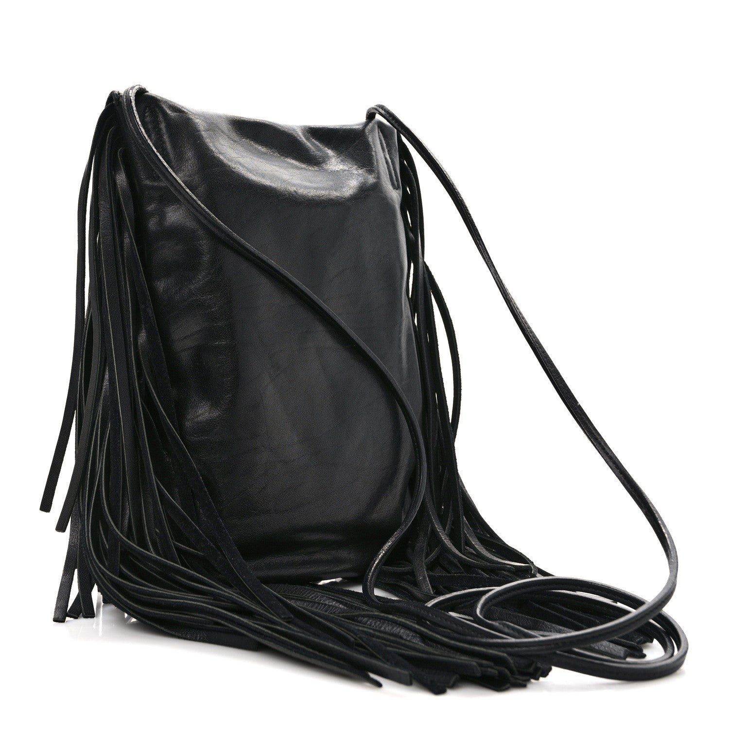 Saint Laurent Lambskin Anita Tassed Crossbody Bag Black 3 of 10